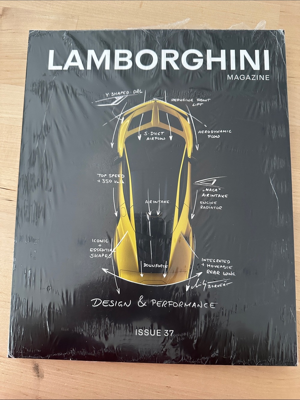 Lamborghini Yellow & Black Automotive Design Wall Art
